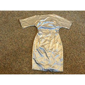 NWT OC Order Plus Metallic silver dress Asymmetric